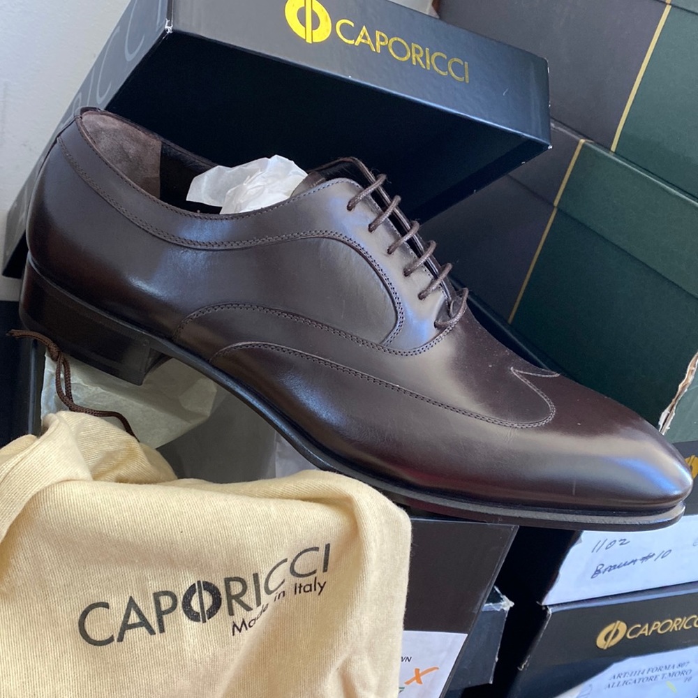 CAPORICCI 9199 wingtip oxfords calf skin